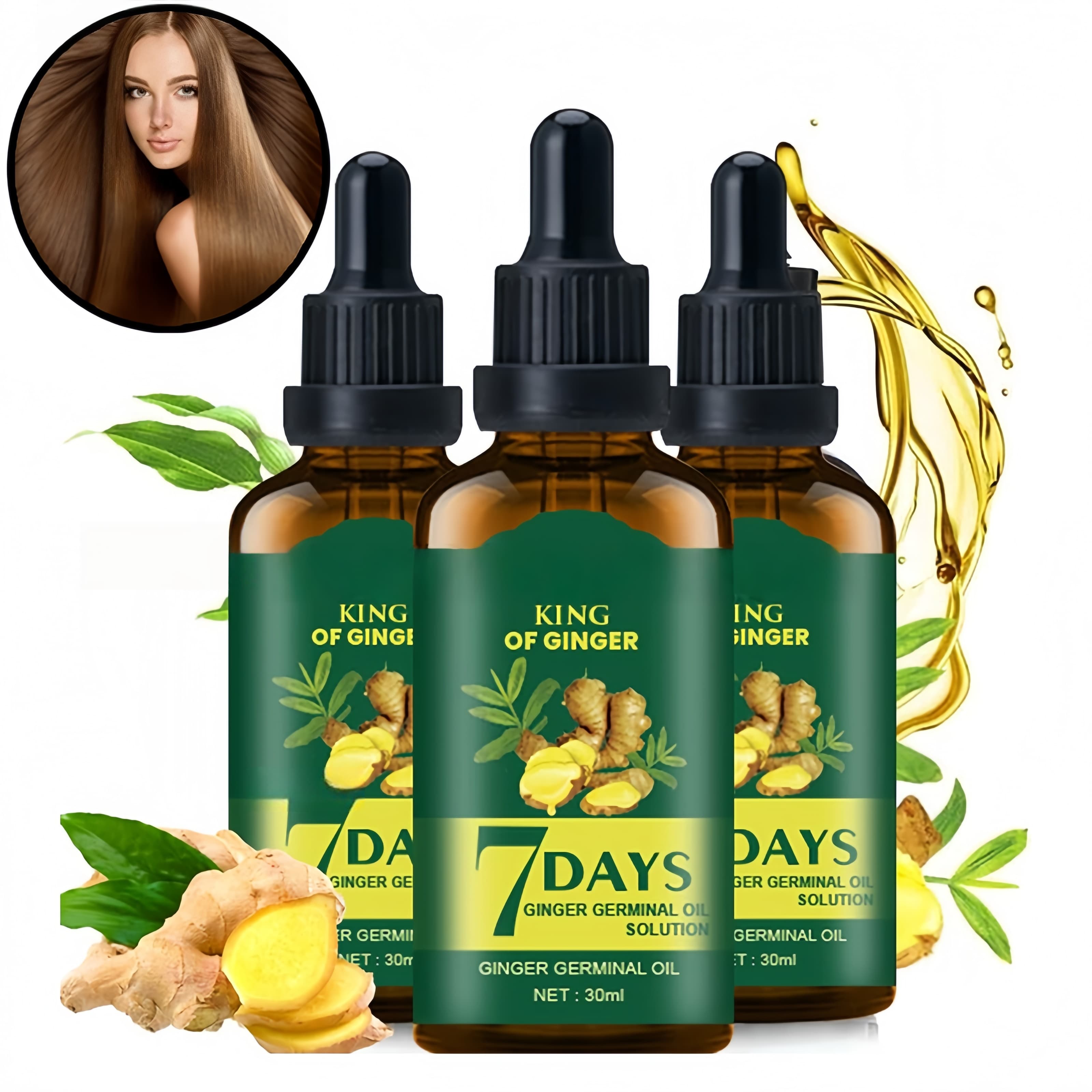 Hair Care Fragrance Essential Oil - Hair Growth Oil Ginger Biotin Serum