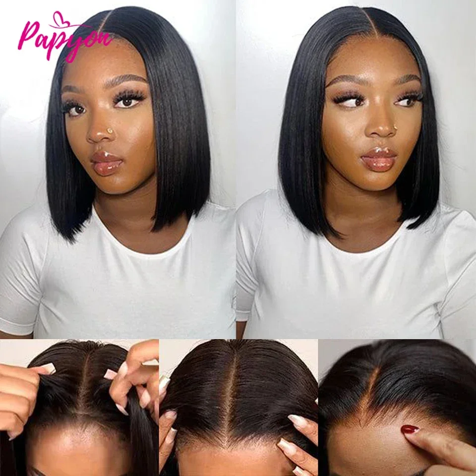 Hair Care Women - Short Straight Bob Human Hair Wig