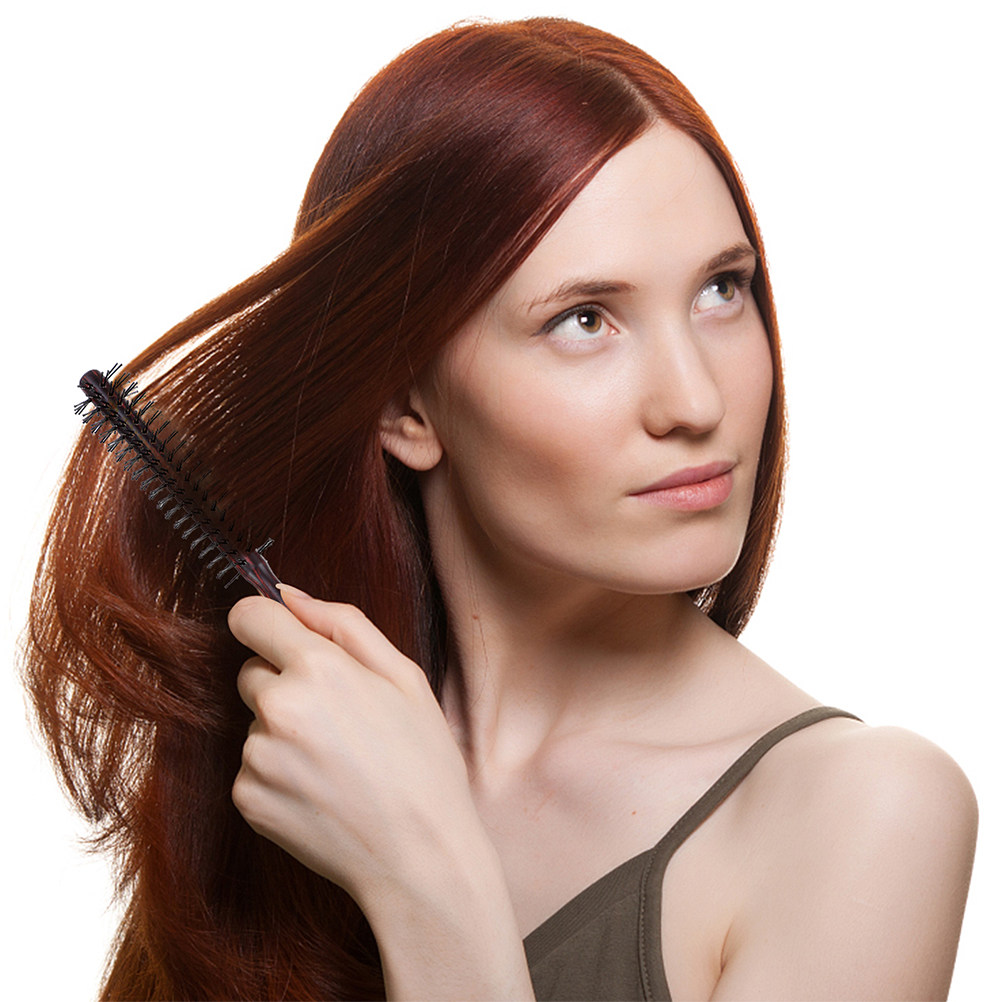 Hair Care In Salon - 2Pcs Wood Round Hair Brush Curling