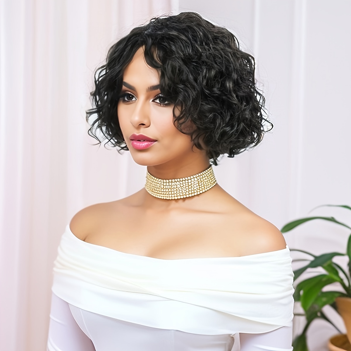 Hair Care Women - Curly Human Hair Wigs Full Machine