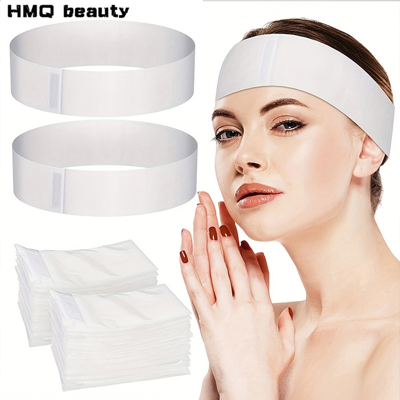 Hair Care Women - 100/50/10pcs Disposable Facial Headbands Spa Stretch