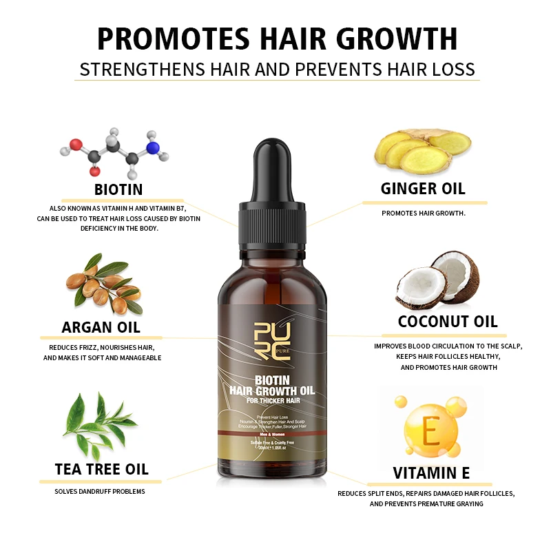 PURC Biotin Hair Oil Hair Grow - Hair Care Fragrance Essential Oil review and price