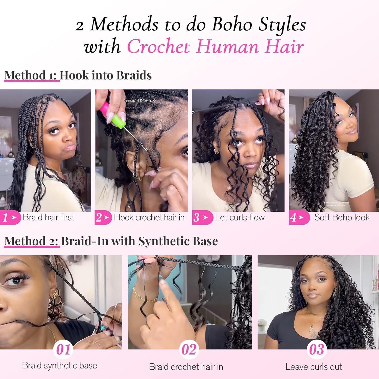 Crochet Human Hair Lightweight - Hair Care Color review and price