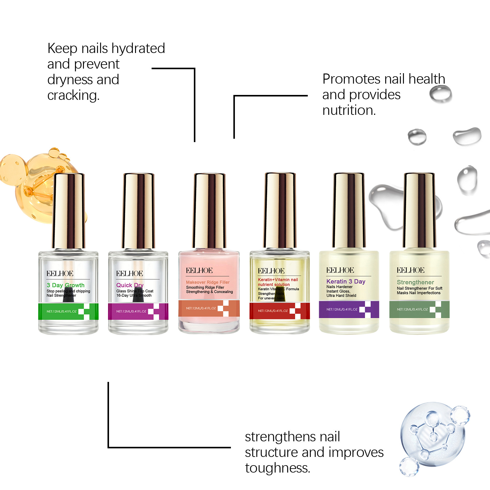 EELHOE 3 Days Keratin Nail Rep - Keratin Treatment Set review and price