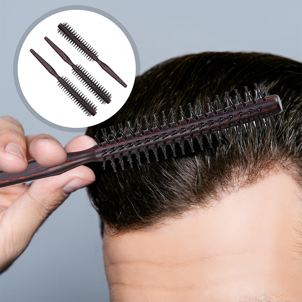2Pcs Wood Round Hair Brush Cur - Hair Care In Salon review and price