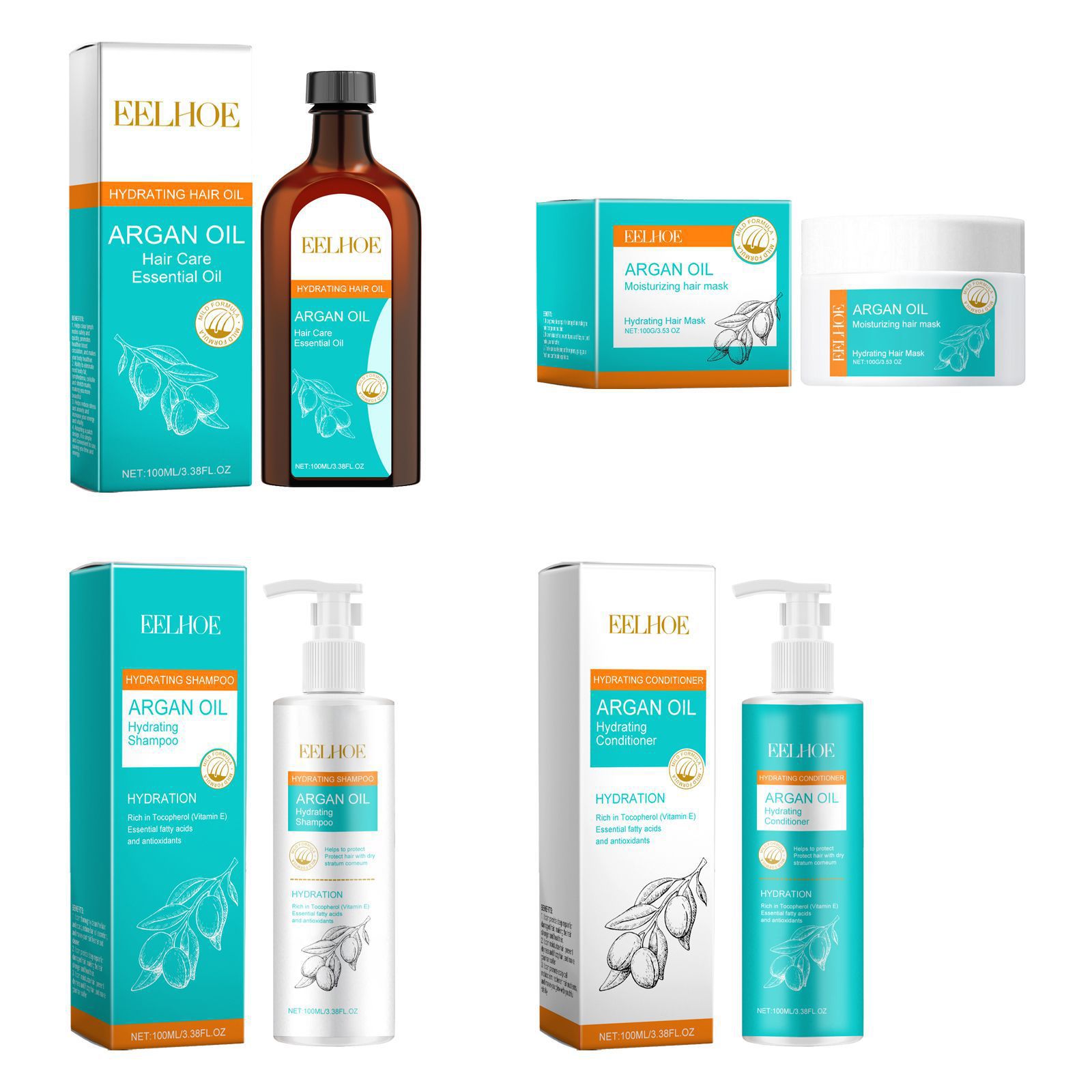 EELHOE Moroccan Argan Oil Kera - Keratin Treatment Set review and price