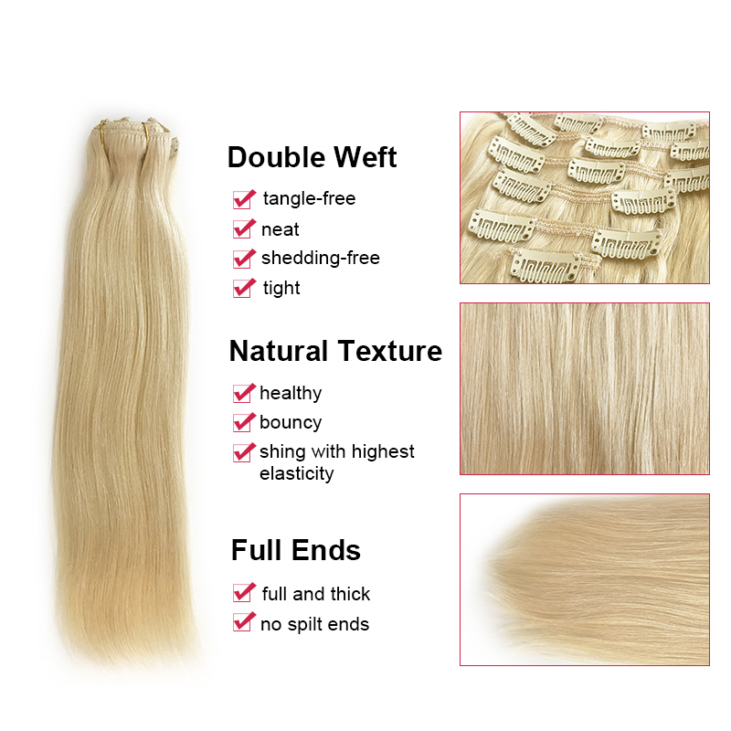 Ali Queen 7Pcs Clip in Hair Ex - Hair Care Women review and price