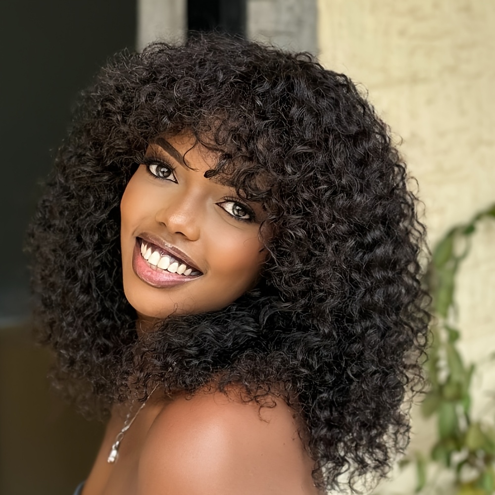 200% Density Human Hair Curly  - Hair Care Women review and price